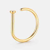 Orbit D-formet Ring guldfarvet
