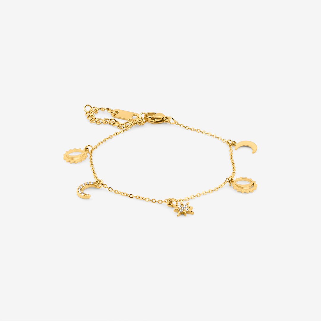 Celeste Charm Armbånd 18K Guldbelagt - BY CARA