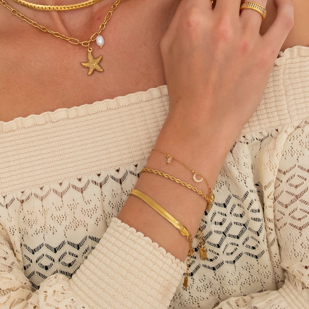 Celeste Charm Armbånd 18K Guldbelagt - BY CARA