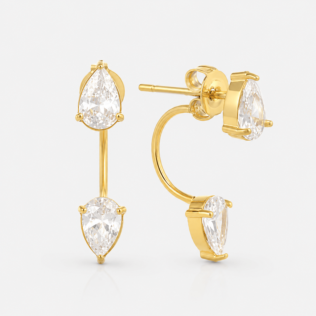 Celeste Crystal øresticks 18K Guldbelagt - BY CARA