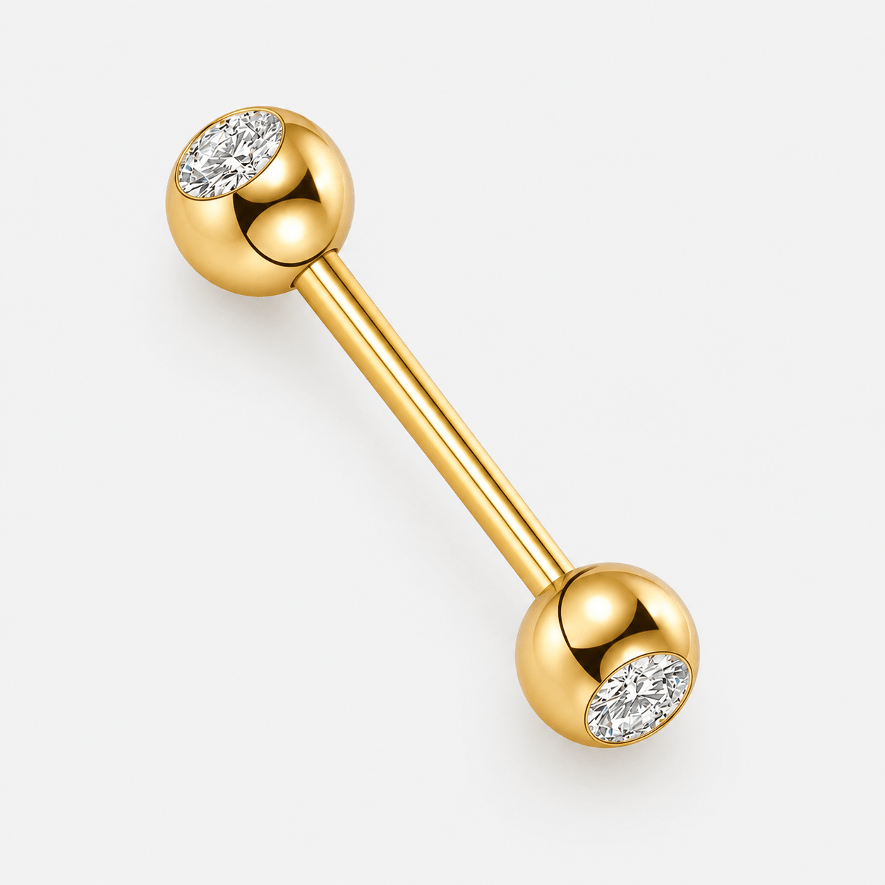 Celeste Duo Barbell stav guldfarvet 16 mm - BY CARA