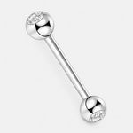 Celeste Duo Barbell stav sølvfarvet 16 mm - BY CARA
