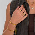 Céleste Heart Halskæde 18K Guldbelagt - BY CARA