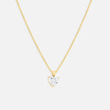 Céleste Heart Necklace 18K gold-plated