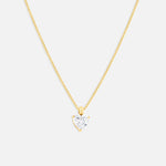 Céleste Heart Halskæde 18K Guldbelagt - BY CARA