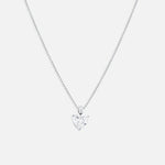 Céleste Heart Halskæde Sølvfarvet - BY CARA