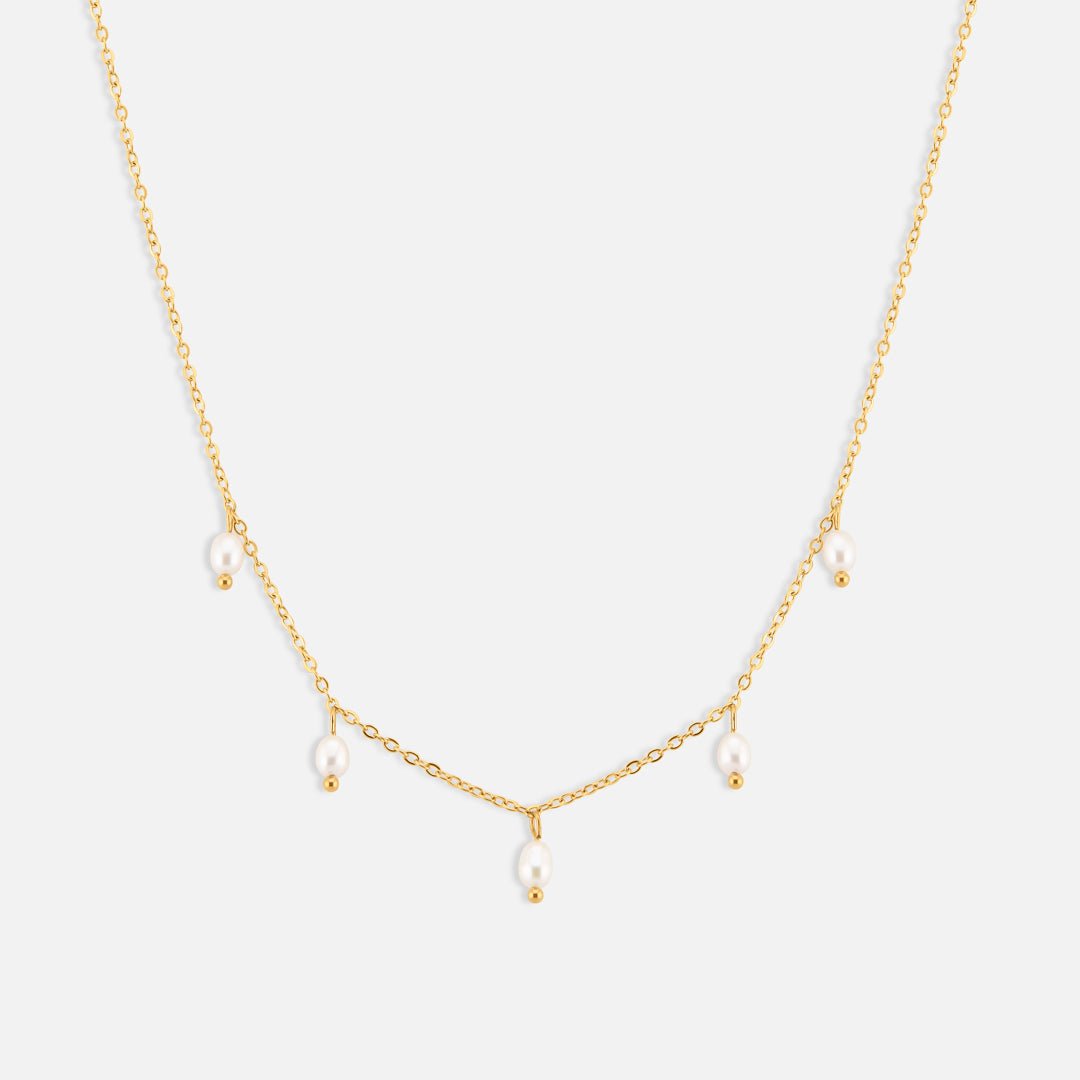 Celeste Pearl Halskæde 18K Guldbelagt - BY CARA