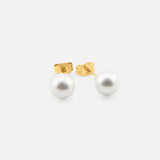 Celeste Pearl Studs 6 mm 18K gold-plated