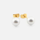 Celeste Pearl Studs 8 mm 18K Guldbelagt