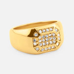 Celeste Signet Ring 18K Guldbelagt - BY CARA