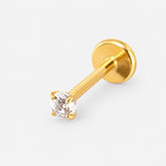 Celestia Push-in 2 mm Labret goldfarben - BY CARA