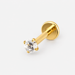 Celestia Push-in 3 mm Labret guldfarvet - BY CARA