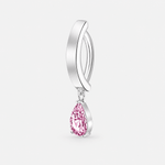 Celestial Rose Drop Clicker Navel Piercing silver-coloured - BY CARA
