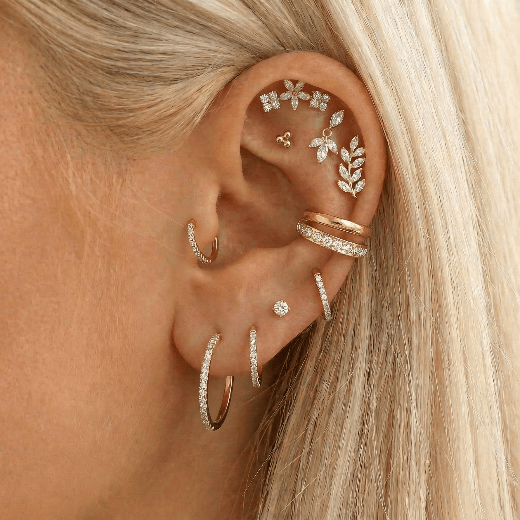 Celina Spark Ear Cuff 18K Guldbelagt - BY CARA