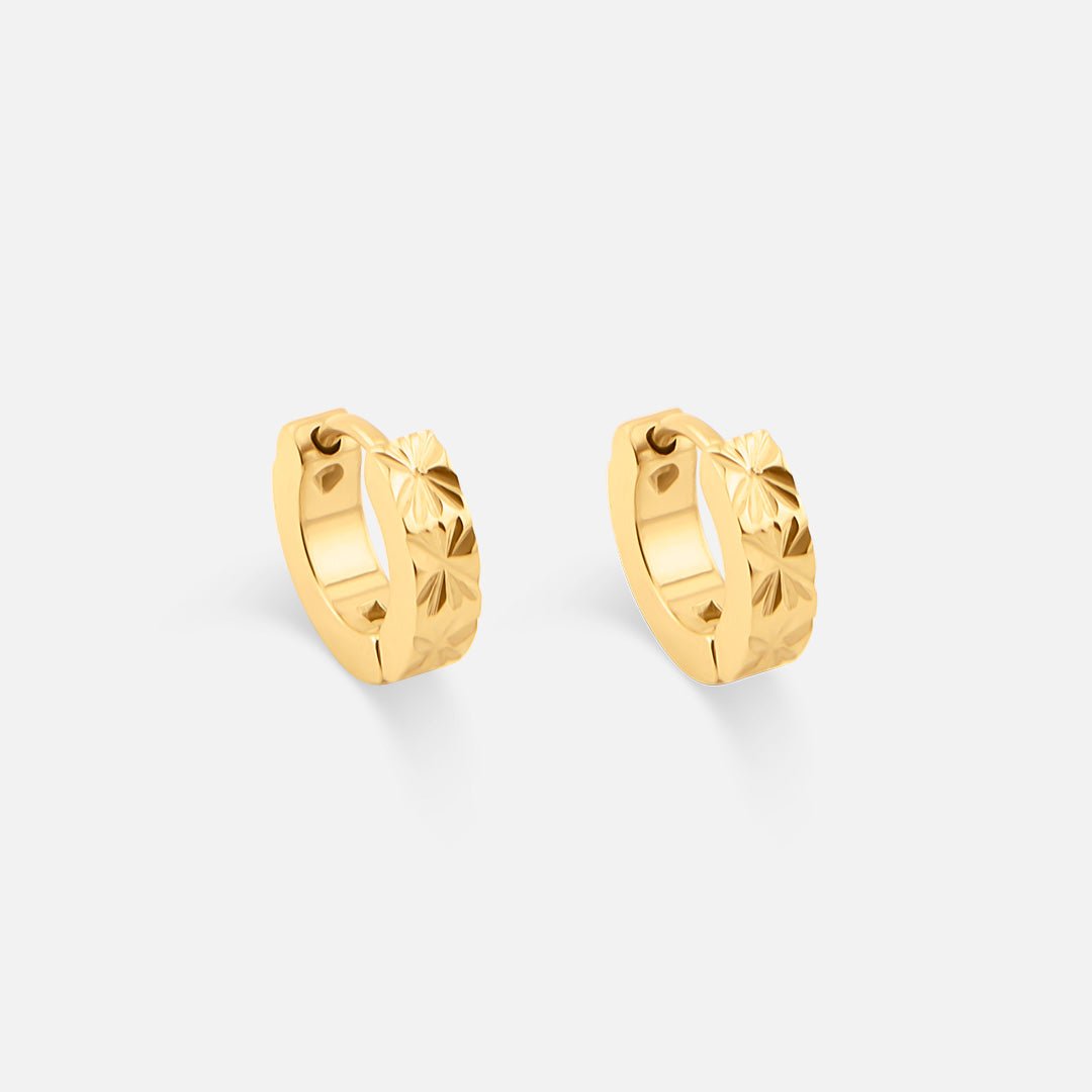 Chunky Sun Hoops 18K Guldbelagt 10 mm - BY CARA