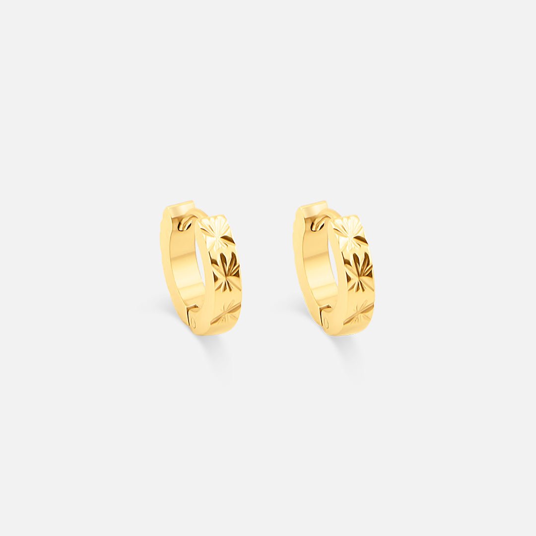 Chunky Sun Hoops 18K Guldbelagt 12 mm - BY CARA
