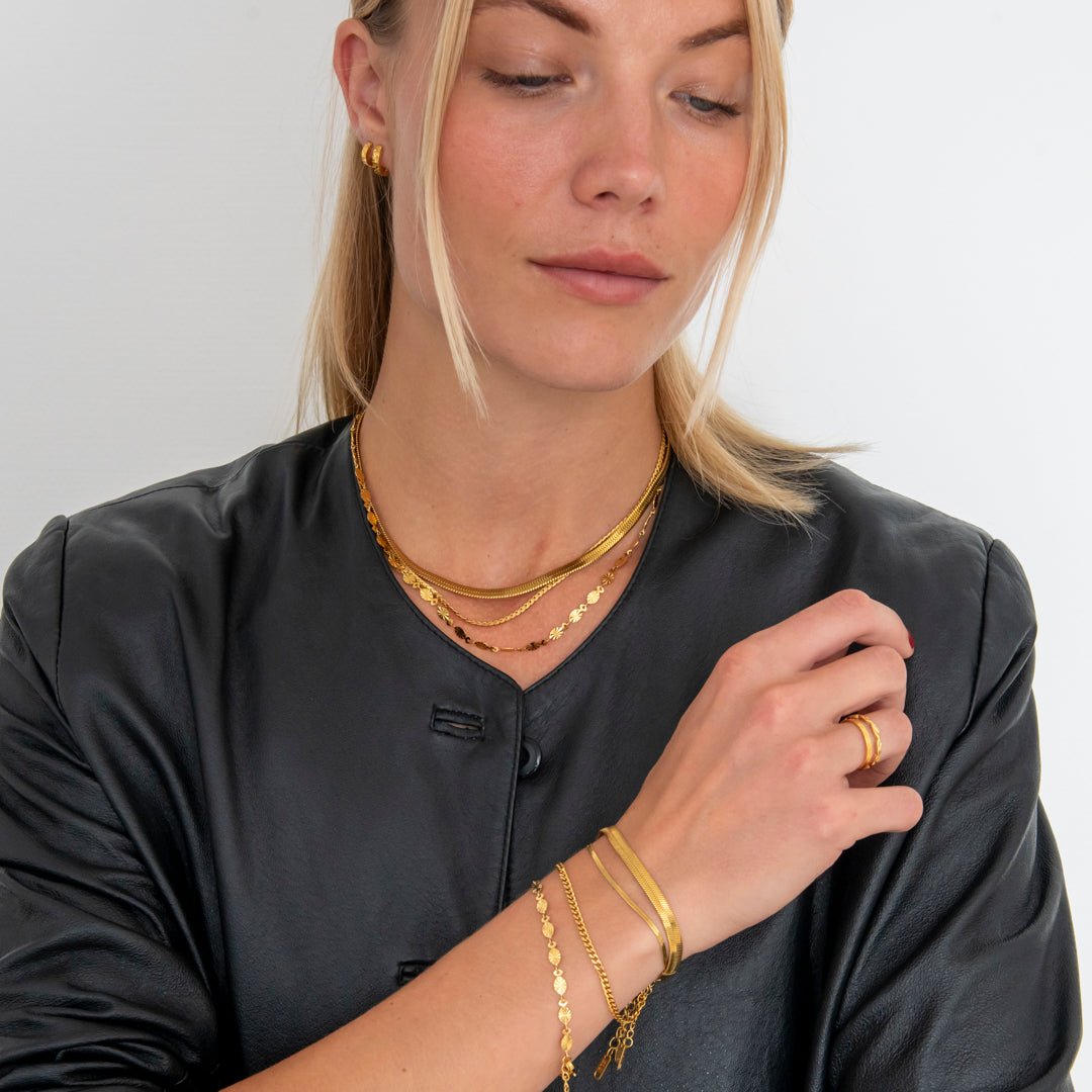Chunky Sun Hoops 18K Guldbelagt 12 mm - BY CARA