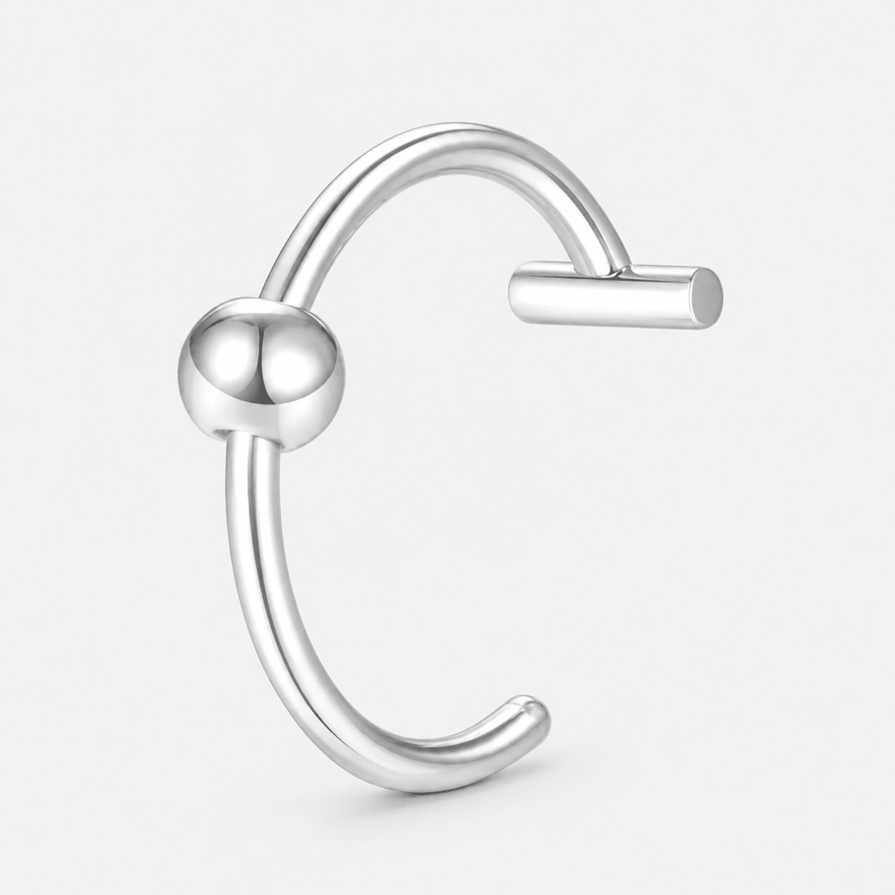 Classic Ball clip-on-ring silverfärgad