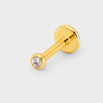 Classic Bezel Push-in 2 mm Labret gold-coloured
