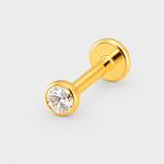 Classic Bezel Push-in 4 mm Labret goudkleurig