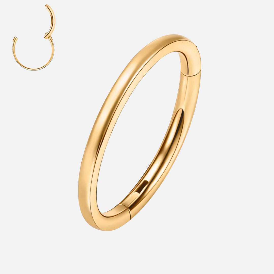 Classic Clicker Ring guldfarvet 12 mm - BY CARA