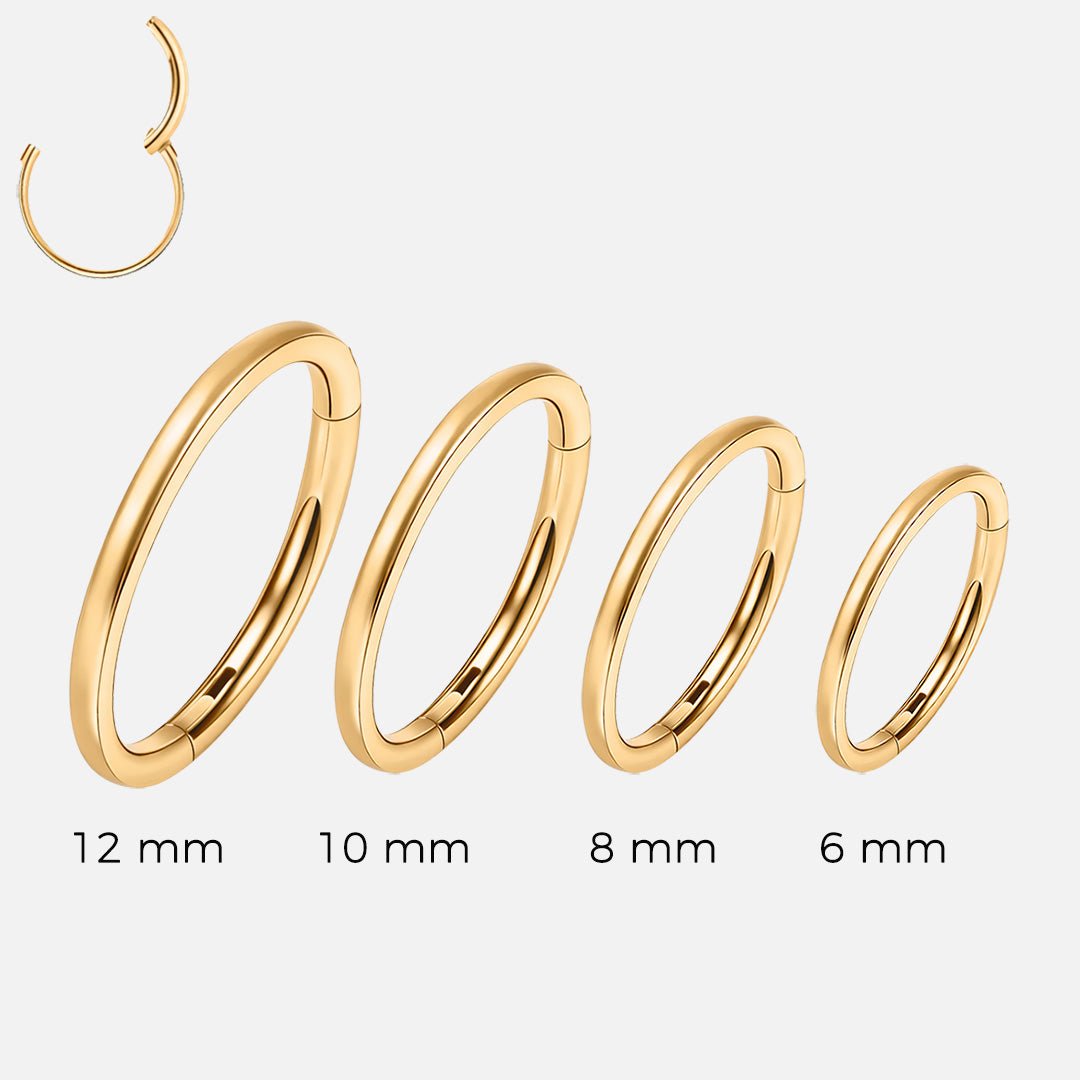 Classic Clicker Ring guldfarvet 6 mm - BY CARA