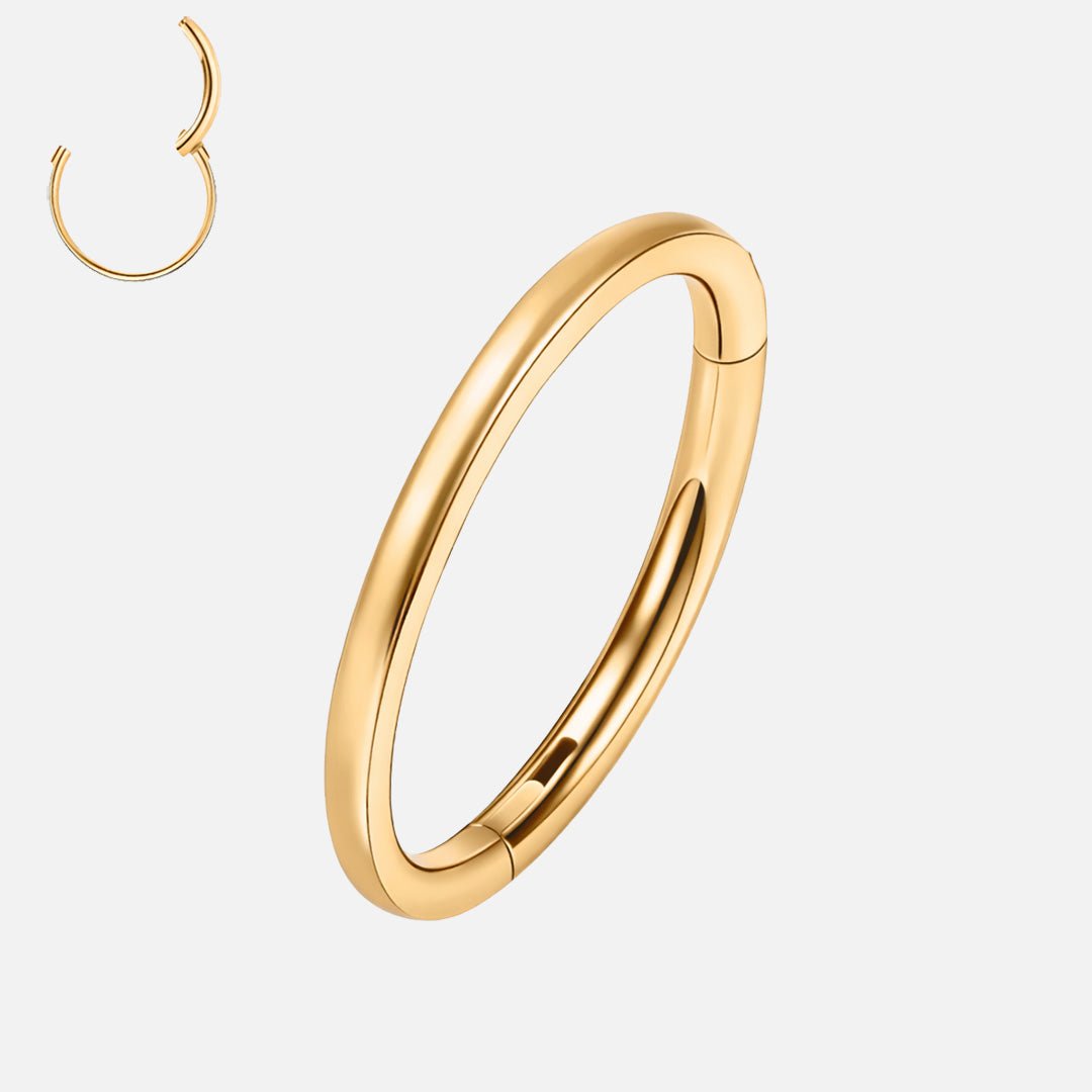 Classic Clicker Ring guldfarvet 8 mm - BY CARA