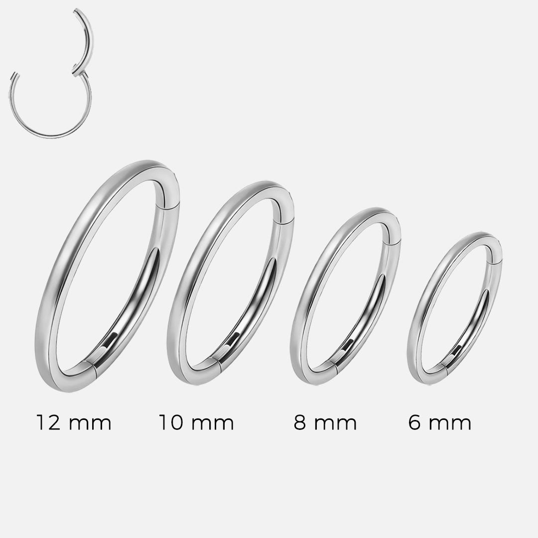 Classic Clicker Ring sølvfarvet 10 mm - BY CARA