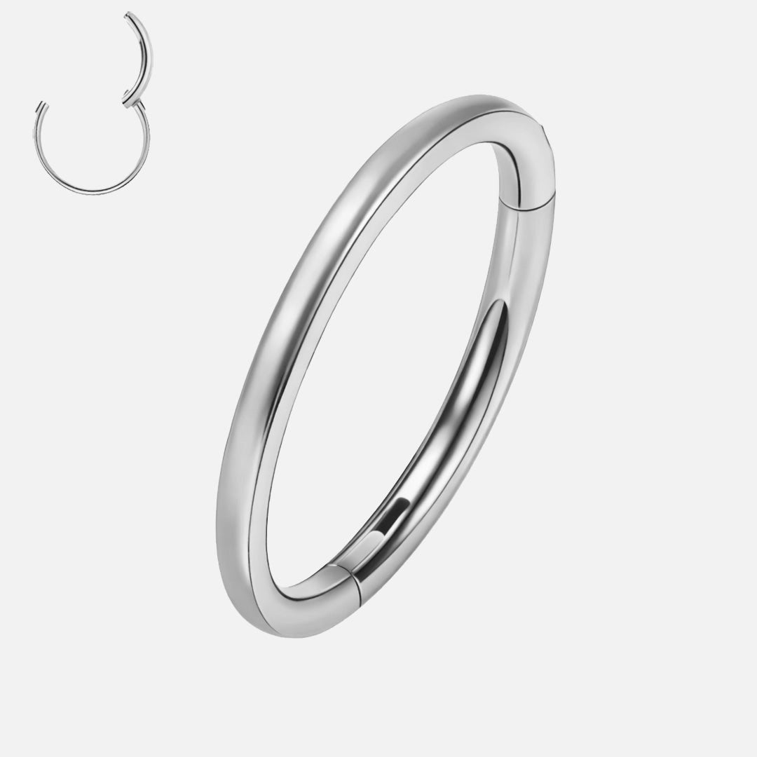 Classic Clicker Ring sølvfarvet 12 mm - BY CARA