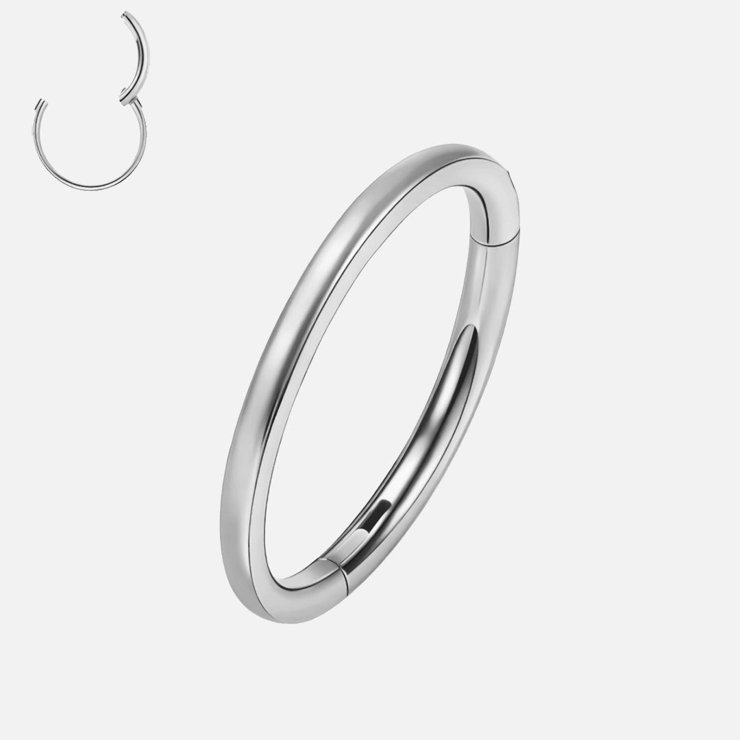 Classic Clicker Ring sølvfarvet 8 mm - BY CARA