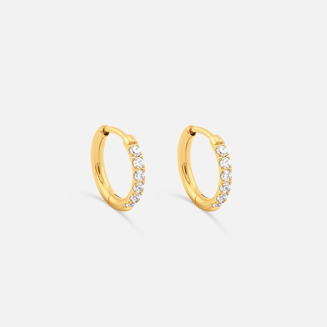Classic Cubic Hoops 18K Guldbelagt 10 mm - BY CARA