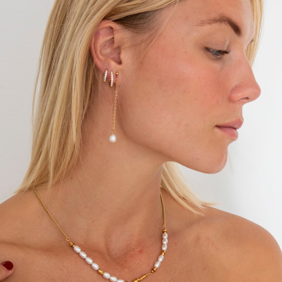Classic Cubic Hoops 18K Guldbelagt 10 mm - BY CARA