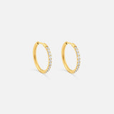 Classic Cubic Hoops 18K Guldbelagt 16 mm