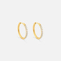 Classic Cubic Hoops 18K Guldbelagt 16 mm