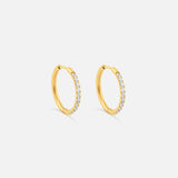 Classic Cubic Hoops 18K Guldbelagt 16 mm