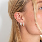 Classic Cubic Hoops 18K Guldbelagt 16 mm - BY CARA