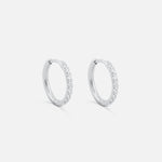 Classic Cubic Hoops Sølvfarvet 12 mm - BY CARA