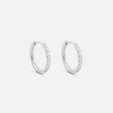 Classic Cubic Hoops Sølvfarvet 12 mm
