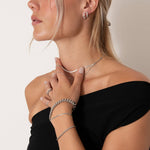 Classic Cubic Hoops Sølvfarvet 12 mm - BY CARA