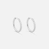 Classic Cubic Hoops Sølvfarvet 14 mm