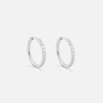 Classic Cubic Hoops Sølvfarvet 14 mm - BY CARA