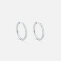 Classic Cubic Hoops Sølvfarvet 14 mm