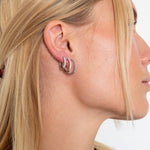 Classic Cubic Hoops Sølvfarvet 14 mm - BY CARA