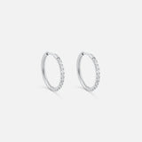 Classic Cubic Hoops Sølvfarvet 16 mm