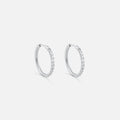 Classic Cubic Hoops Sølvfarvet 16 mm