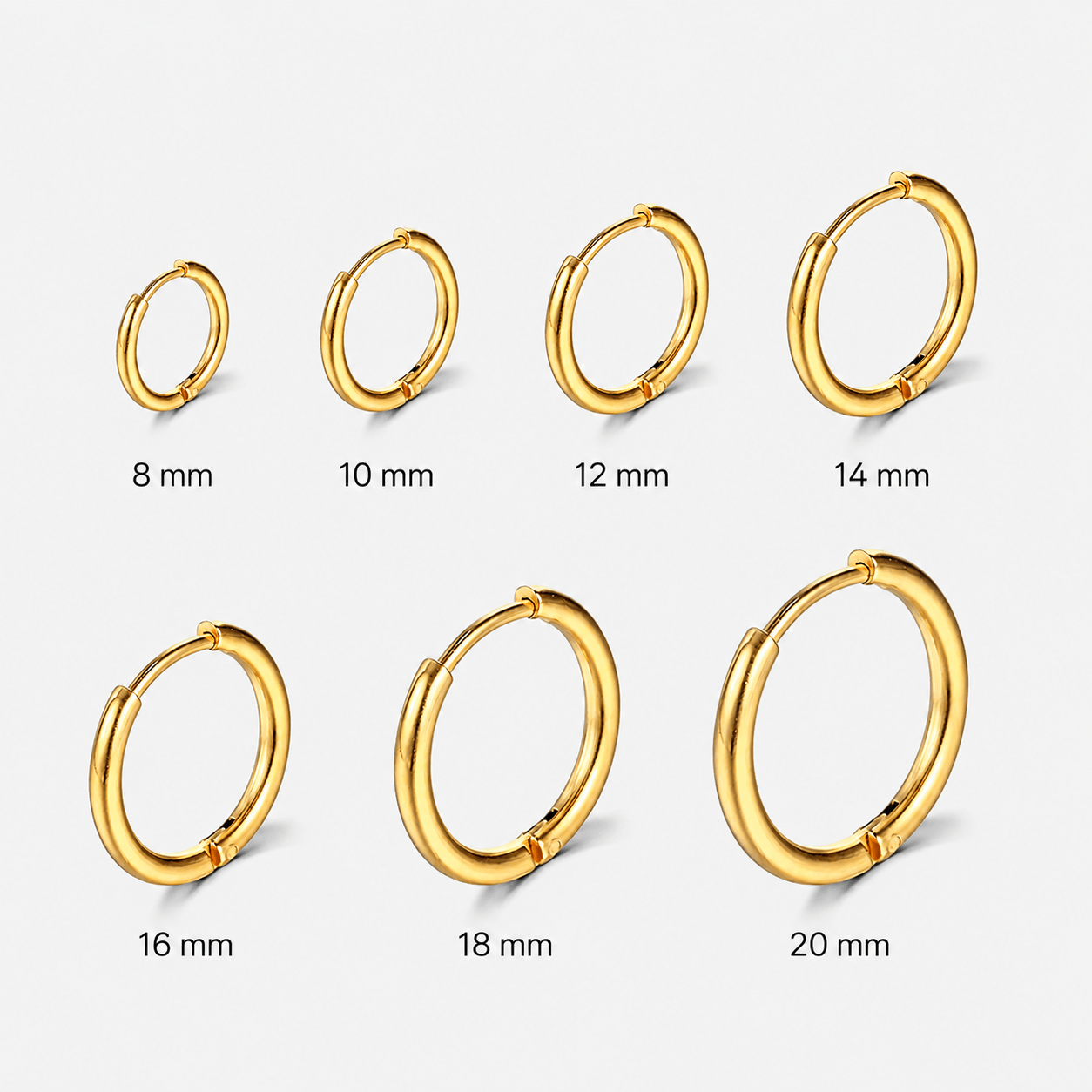 Classic Essential Hoops 18K Guldbelagt 12 mm - BY CARA