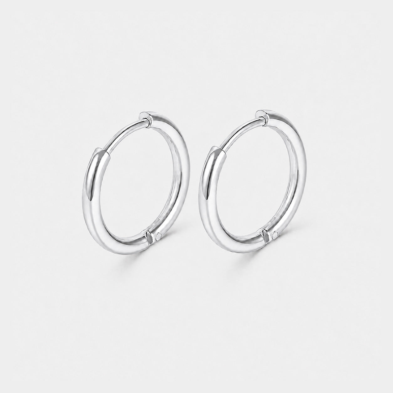 Classic Essential Hoops Sølvfarvet 14 mm - BY CARA
