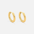 Classic Hamret Hoops 18K Guldbelagt 10 mm