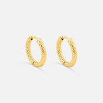 Classic Hamret Hoops 18K Guldbelagt 12 mm - BY CARA