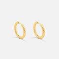 Classic Hamret Hoops 18K Guldbelagt 14 mm